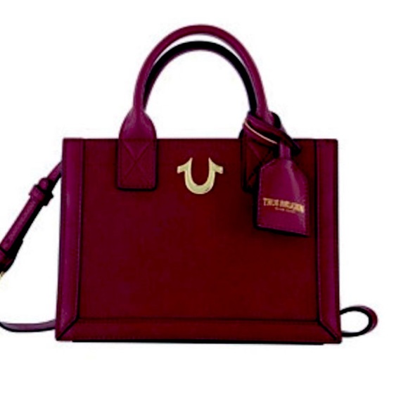 True Religion Handbags - True Religion Logo mini burgundy handbag